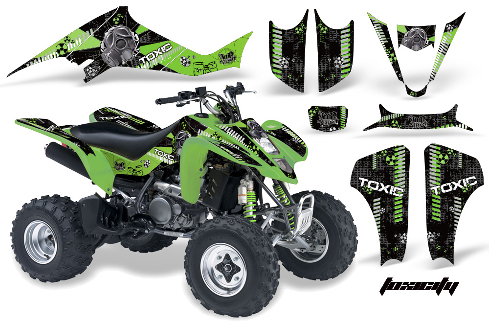 Kawasaki KFX 400 03-08 Graphics Toxicity GreenBlackBG